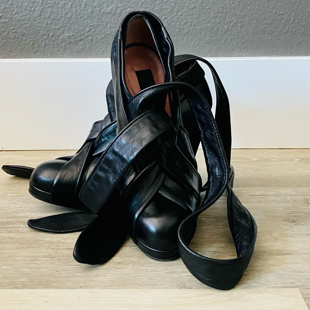 Derek Lam Crisscross Wrap Around Leather Bootied